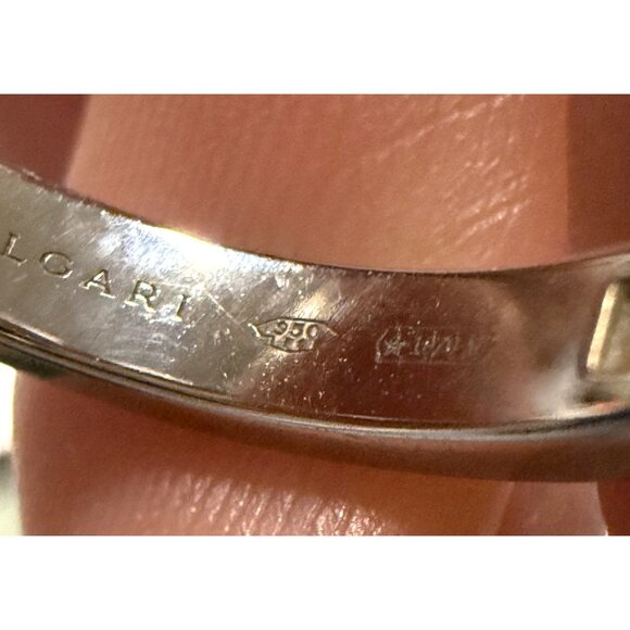 Bvlgari Platinum Diamond Band Ring With Original Box & Packaging - Picture 5 of 10